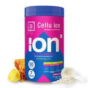 Cellu ion | Curcuma + L-lisina | Polvo para bebida isotónica que nutre e hidrata tu piel | Endulzado Miel De Abeja Orgánica Ni Edulcorantes Artificiales Sin Cafeína - Sabor Limón | 50 Porciones 500g