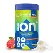 Essential Keto, 0 Carbs 0 Calorias 0 Azúcar | No rompe Ayuno | Electrolitos Sin Azúcar Con 7 Electrolitos En Polvo Esenciales + Vitamina C | Endulzado Con Monk Fruit 100% Puro  Sabor Toronja | Sin Cafeína | 50 Porciones 500g