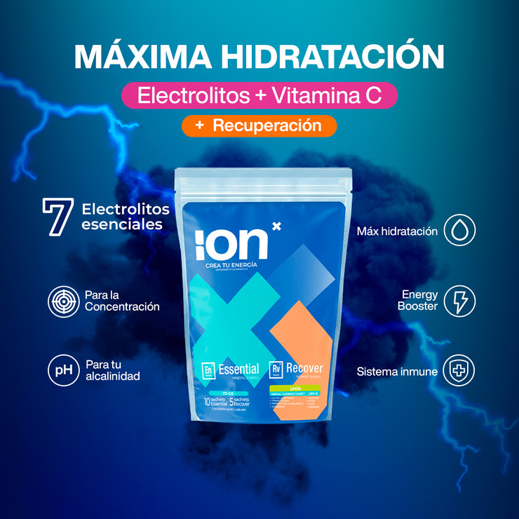 ION X Essential + Recover To Go Caja 150 g Limón