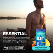 Essential, 7 Electrolitos Esenciales en Polvo + Vitamina C | Endulzado Miel De Abeja Orgánica Ni Edulcorantes Artificiales Sin Cafeína - Sabor Limón | 50 Porciones 500g | Importante: Una Vez Abierto Refrigerar y Cerrar Bien!