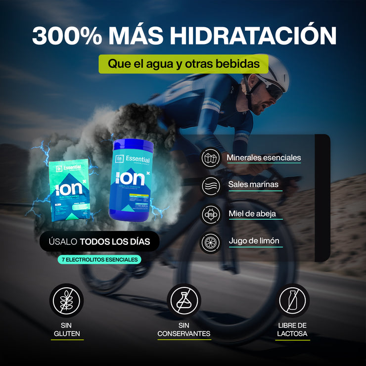 Essential, 7 Electrolitos Esenciales en Polvo + Vitamina C | Endulzado Miel De Abeja Orgánica Ni Edulcorantes Artificiales Sin Cafeína - Sabor Limón | 50 Porciones 500g | Importante: Una Vez Abierto Refrigerar y Cerrar Bien!