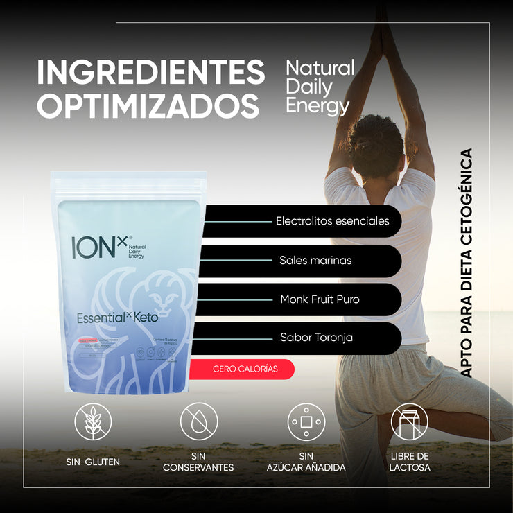 ION X Essential Keto To Go Bolsa 150 g Toronja