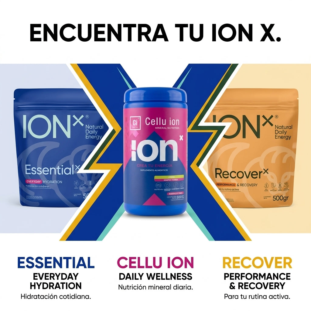 Comparativa de las fórmulas ION X Essential, Cellu Ion y Recover