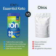 Essential Keto, 0 Carbs 0 Calorias 0 Azúcar | No rompe Ayuno | Electrolitos Sin Azúcar Con 7 Electrolitos En Polvo Esenciales + Vitamina C | Endulzado Con Monk Fruit 100% Puro  Sabor Toronja | Sin Cafeína | 50 Porciones 500g