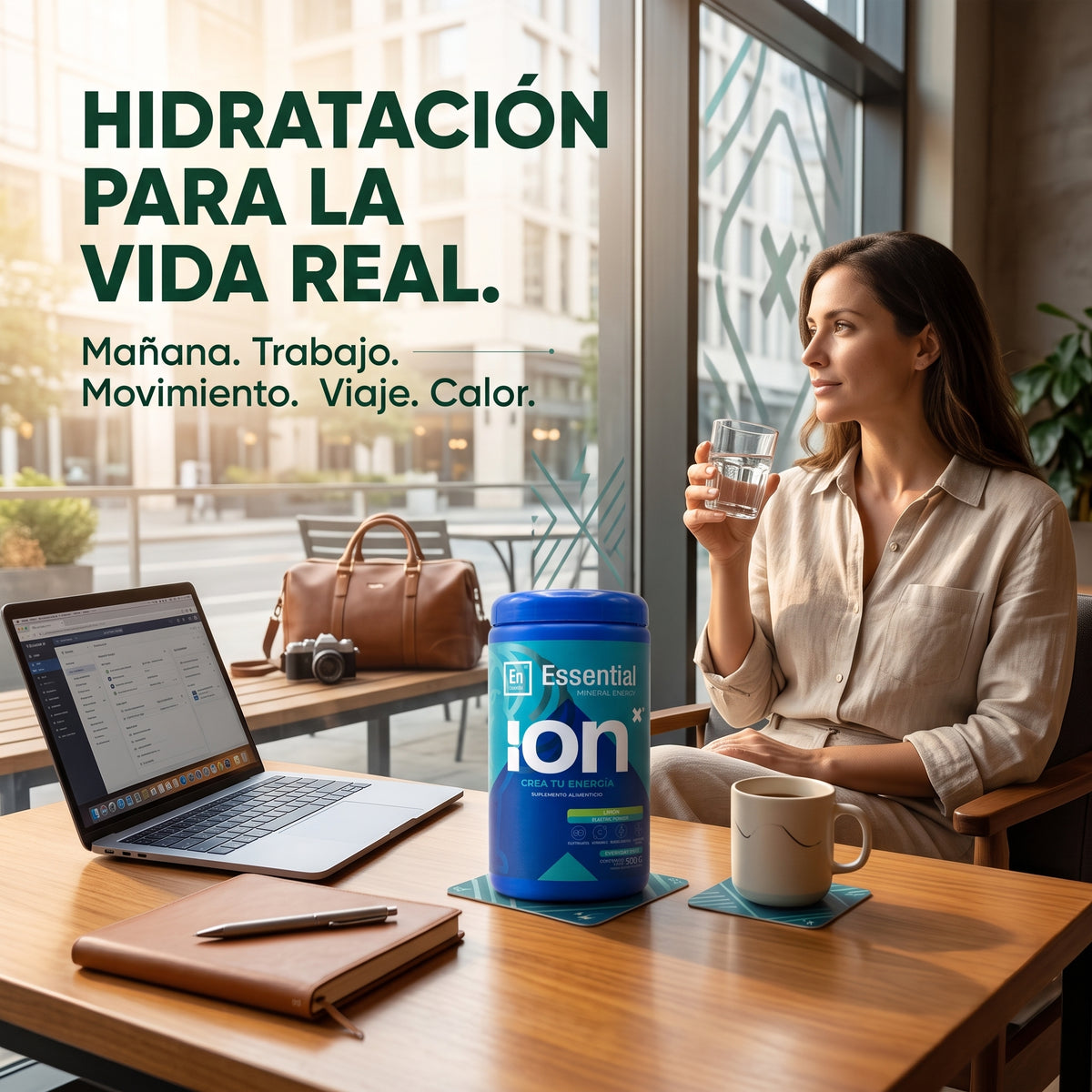ION X Essential como parte de una rutina diaria en casa u oficina